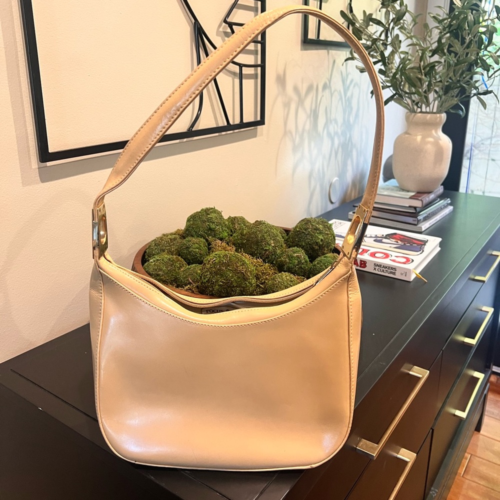 Vintage Focus Paris Leather Shoulder Bag - Made in France